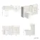 Monaco Cotton White Combination Vanity Basin and Tucson Toilet 1500mm - Brushed Brass Accents