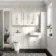 Monaco Cotton White Combination Vanity Basin and Kansas Toilet with Wooden Seat 1500mm - Brushed Brass Accents