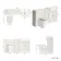 Monaco Cotton White Combination Vanity Basin and Kansas Toilet with Wooden Seat 1500mm - Brushed Brass Accents