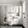 Monaco Cotton White Combination Vanity Basin with Marble Top & Tucson Toilet 1200mm - Brushed Brass Accents