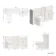Monaco Cotton White Combination Vanity Basin with Marble Top and Miami Toilet 1500mm - Brushed Brass Accents