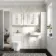 Monaco Cotton White Combination Vanity Basin with Marble Top and Tucson Toilet 1500mm - Brushed Brass Accents