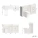 Monaco Cotton White Combination Vanity Basin with Marble Top and Tucson Toilet 1500mm - Brushed Brass Accents