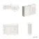 Monaco Cotton White Traditional Basin Vanity and Back To Wall Unit 1200mm (Excludes Pan & Cistern) - Brushed Brass Accents