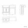 Monaco Cotton White Traditional Basin Vanity and Back To Wall Unit 1200mm (Excludes Pan & Cistern) - Brushed Brass Accents