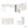 Monaco Cotton White Combination Vanity Traditional Basin and Aruba Toilet 1500mm - Brushed Brass Accents