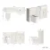 Monaco Cotton White Combination Vanity Traditional Basin and Kansas Toilet with Wooden Seat 1500mm - Brushed Brass Accents