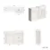 Monaco Cotton White Combination Vanity Traditional Basin with Marble Top 1200mm (Excludes Pan & Cistern) - Brushed Brass Accents