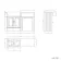 Monaco Cotton White Combination Vanity Traditional Basin with Marble Top 1200mm (Excludes Pan & Cistern) - Brushed Brass Accents
