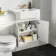 Monaco Cotton White Combination Vanity Traditional Basin with Marble Top & Hudson Toilet with Wooden Seat 1200mm - Brushed Brass Accents