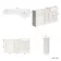 Monaco Cotton White Combination Vanity Traditional Basin with Marble Top 1500mm (Excludes Pan & Cistern) - Brushed Brass Accents