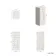 Monaco Cotton White Side Cabinet Unit 300mm - Brushed Brass Accents