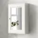 Cotton White Mirror Cabinet 700x500mm - Brushed Brass Accents