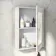 Cotton White Mirror Cabinet 700x500mm - Brushed Brass Accents