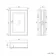 Cotton White Mirror Cabinet 700x500mm - Brushed Brass Accents
