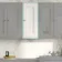 Cotton White Wall Hung Cabinet 700x300mm - Brushed Brass Accents
