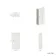 Cotton White Wall Hung Cabinet 700x300mm - Brushed Brass Accents