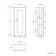 Cotton White Wall Hung Cabinet 700x300mm - Brushed Brass Accents
