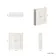 Cotton White Wall Hung Cabinet 700x600mm - Brushed Brass Accents