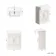 Monaco Cotton White Basin Vanity 600mm - Brass Knurled Handles