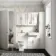 Monaco Cotton White Basin Vanity and Back To Wall Toilet Unit 1200mm (Excludes Pan & Cistern) - Brass Knurled Handles