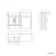 Monaco Cotton White Basin Vanity and Back To Wall Toilet Unit 1200mm (Excludes Pan & Cistern) - Brass Knurled Handles