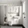 Monaco Cotton White Combination Vanity Basin and Tucson Toilet 1200mm - Brass Knurled Handles