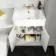 Monaco Cotton White Combination Vanity Basin and Tucson Toilet 1200mm - Brass Knurled Handles