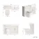 Monaco Cotton White Combination Vanity Basin and Kansas Toilet with Wooden Seat 1200mm - Brass Knurled Handles
