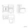 Monaco Cotton White Combination Vanity Basin and Kansas Toilet with Wooden Seat 1200mm - Brass Knurled Handles