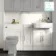 Monaco Cotton White Combination Vanity Basin 1500mm (Excludes Pan & Cistern) - Brass Knurled Handles