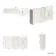 Monaco Cotton White Combination Vanity Basin 1500mm (Excludes Pan & Cistern) - Brass Knurled Handles