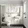 Monaco Cotton White Combination Vanity Basin and Miami Toilet 1500mm - Brass Knurled Handles