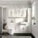 Monaco Cotton White Combination Vanity Basin and Tucson Toilet 1500mm - Brass Knurled Handles