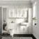 Monaco Cotton White Combination Vanity Basin and Kansas Toilet with Wooden Seat 1500mm - Brass Knurled Handles