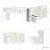 Monaco Cotton White Combination Vanity Basin and Kansas Toilet with Wooden Seat 1500mm - Brass Knurled Handles