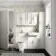 Monaco Cotton White Combination Vanity Basin with Marble Top & Kansas Toilet with Wooden Seat 1200mm - Brass Knurled Handles