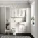 Monaco Cotton White Traditional Basin Vanity 600mm - Brass Knurled Handles