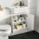 Monaco Cotton White Traditional Basin Vanity 600mm - Brass Knurled Handles