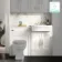 Monaco Cotton White Traditional Basin Vanity and Back To Wall Unit 1200mm (Excludes Pan & Cistern) - Brass Knurled Handles