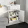 Monaco Cotton White Traditional Basin Vanity and Back To Wall Unit 1200mm (Excludes Pan & Cistern) - Brass Knurled Handles