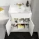 Monaco Cotton White Traditional Basin Vanity and Back To Wall Unit 1200mm (Excludes Pan & Cistern) - Brass Knurled Handles