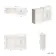 Monaco Cotton White Traditional Basin Vanity and Back To Wall Unit 1200mm (Excludes Pan & Cistern) - Brass Knurled Handles