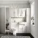 Monaco Cotton White Combination Vanity Traditional Basin and Aruba Toilet 1200mm - Brass Knurled Handles