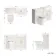 Monaco Cotton White Combination Vanity Traditional Basin and Kansas Toilet with Wooden Seat 1200mm - Brass Knurled Handles
