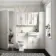 Monaco Cotton White Combination Vanity Traditional Basin and Hudson Toilet with Wooden Seat 1200mm - Brass Knurled Handles