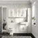 Monaco Cotton White Combination Vanity Traditional Basin 1500mm (Excludes Pan & Cistern) - Brass Knurled Handles
