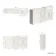 Monaco Cotton White Combination Vanity Traditional Basin 1500mm (Excludes Pan & Cistern) - Brass Knurled Handles