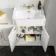 Monaco Cotton White Combination Vanity Traditional Basin and Aruba Toilet 1500mm - Brass Knurled Handles
