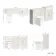 Monaco Cotton White Combination Vanity Traditional Basin and Aruba Toilet 1500mm - Brass Knurled Handles